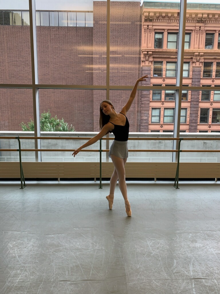 Lily dances at a summer intensive at Point Park University.