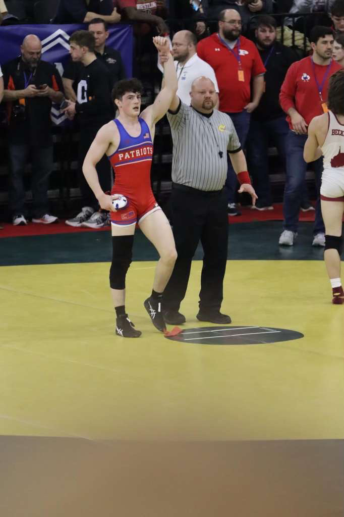 Jack Lowe winning one of his matches. 