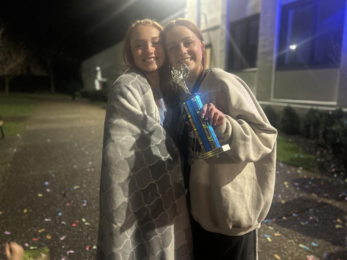 Natalie and Dani outside of the White Palace on the night of both of their championship wins! 