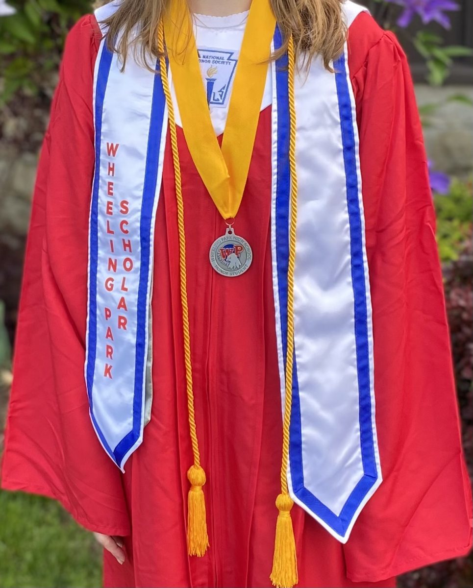 A single honor cord worn at 2023 graduation