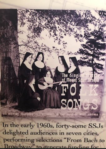 A photo from the wall of the history of the sisters in Mount St. Joseph