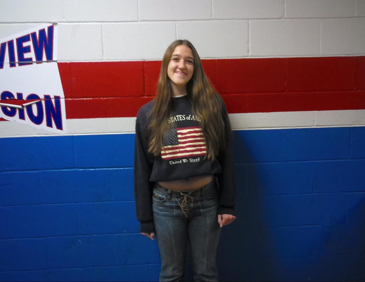 Mallory McGee is a junior at Wheeling Park High School. She fits herself into a vintage aesthetic. “I like shopping at vintage shops or thrift stores.” Mallory said. Her favorite fashion trend is camo print.