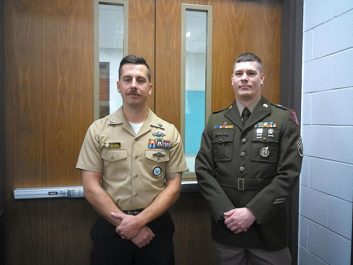 Recruiters from different branches of the military were present for the assembly and available during lunches to speak with prospective students.