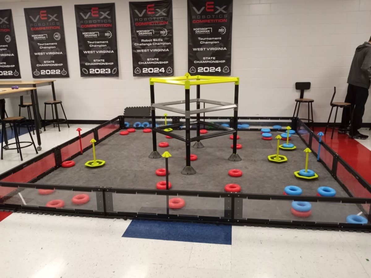 The robotics practice space allows team members to learn more and prepare for upcoming tournaments!