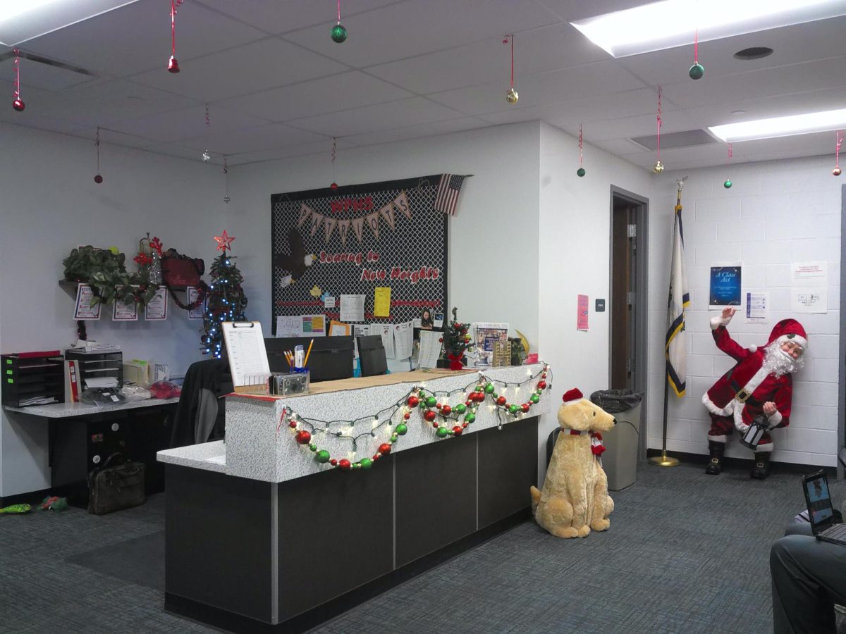 Holiday cheer has even reached the Student Management office! 