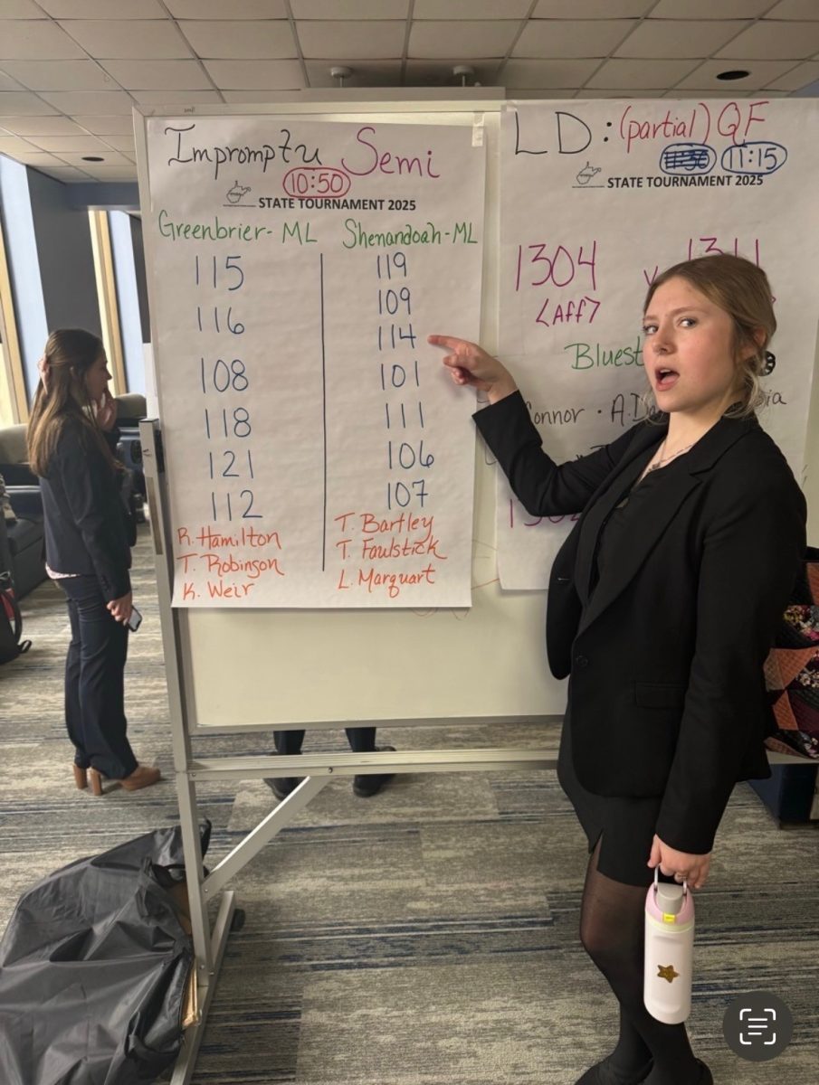 Kelsey after semi-finaling for impromptu at the state tournament. 