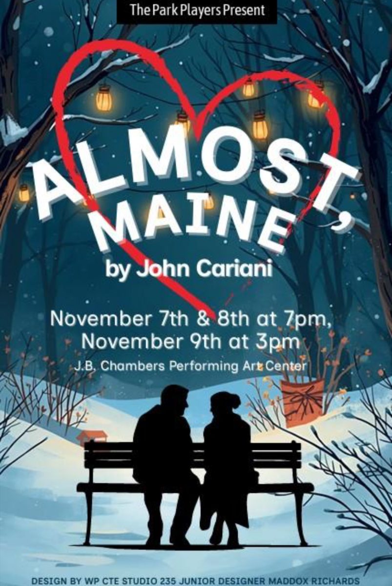 This year's fall play poster was designed by Studio 235.