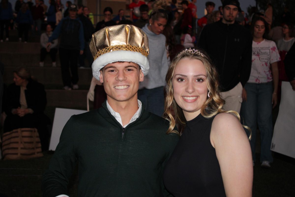Homecoming King Ike Aderholt with fellow nominee Anna Contraguerro.