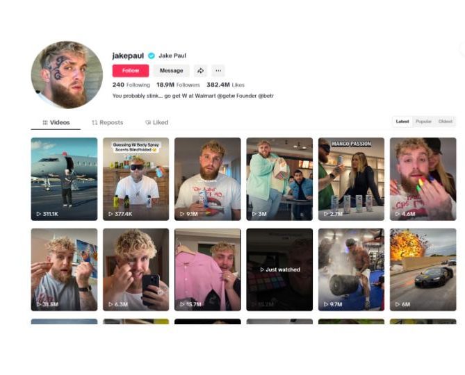 Paul confronts the decietful AI TikTok video on his page.