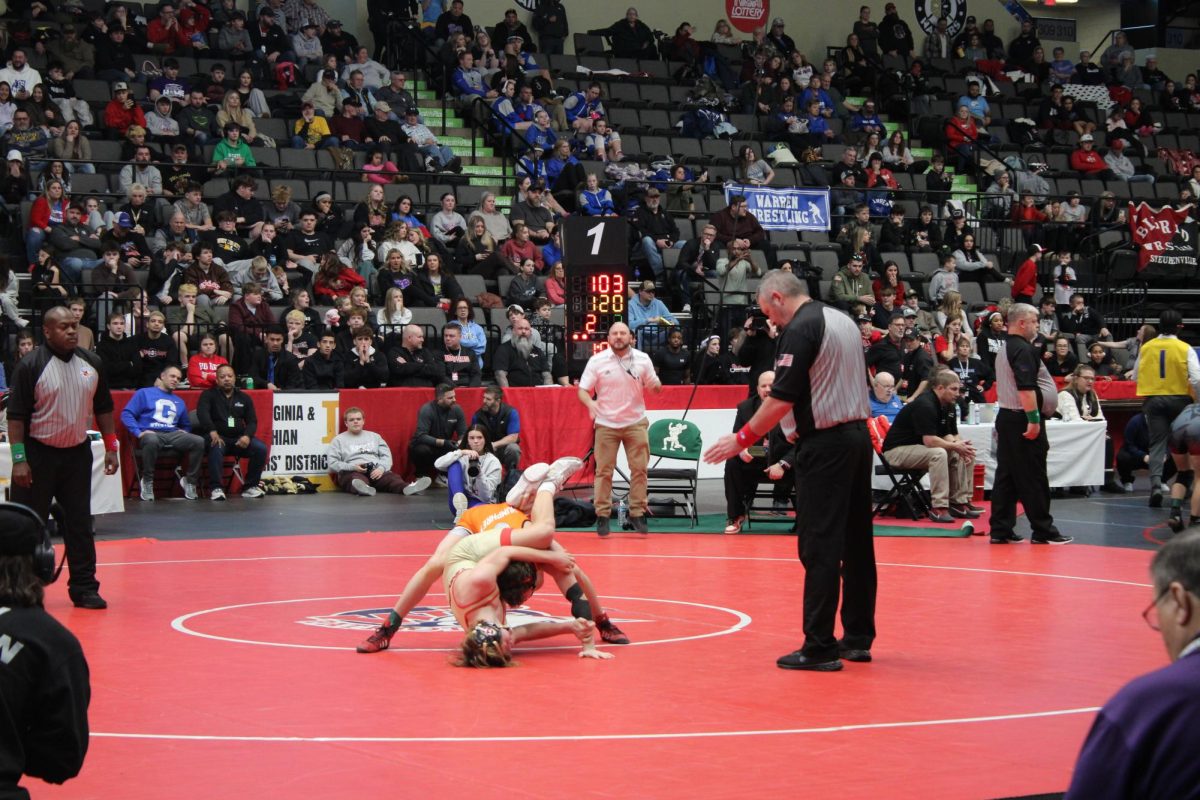 Spectators filled Wesbanco Arena to watch Wrestling OVACs. 