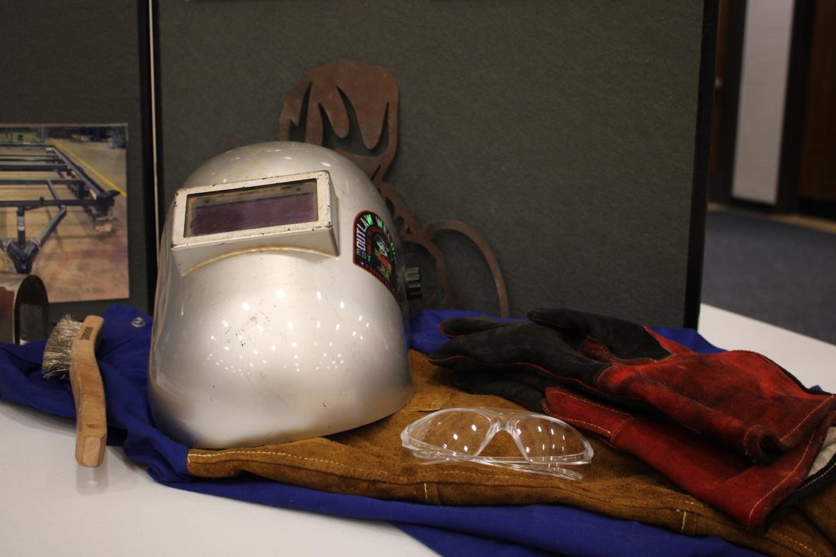 Welding gear was on display to show students how our in-house welders build and learn.