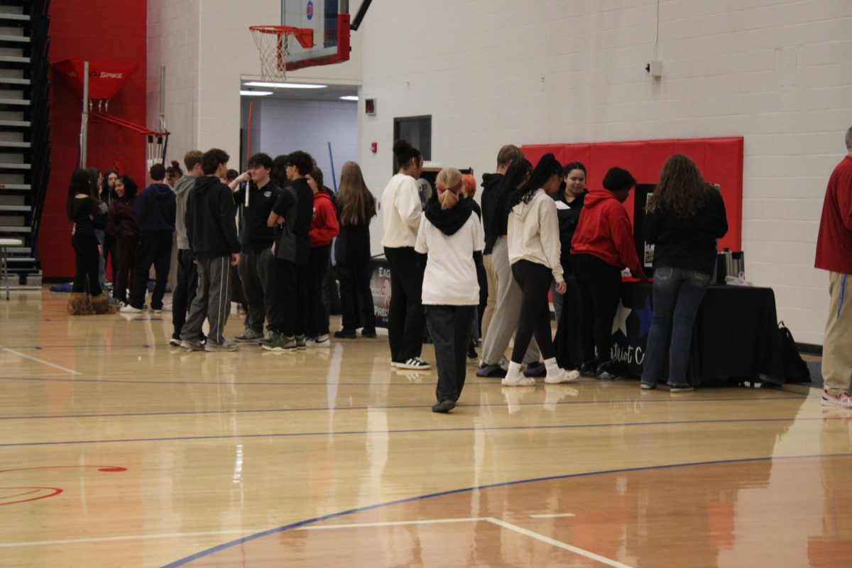 Student representatives handled large crowds of engaged and energized students. 