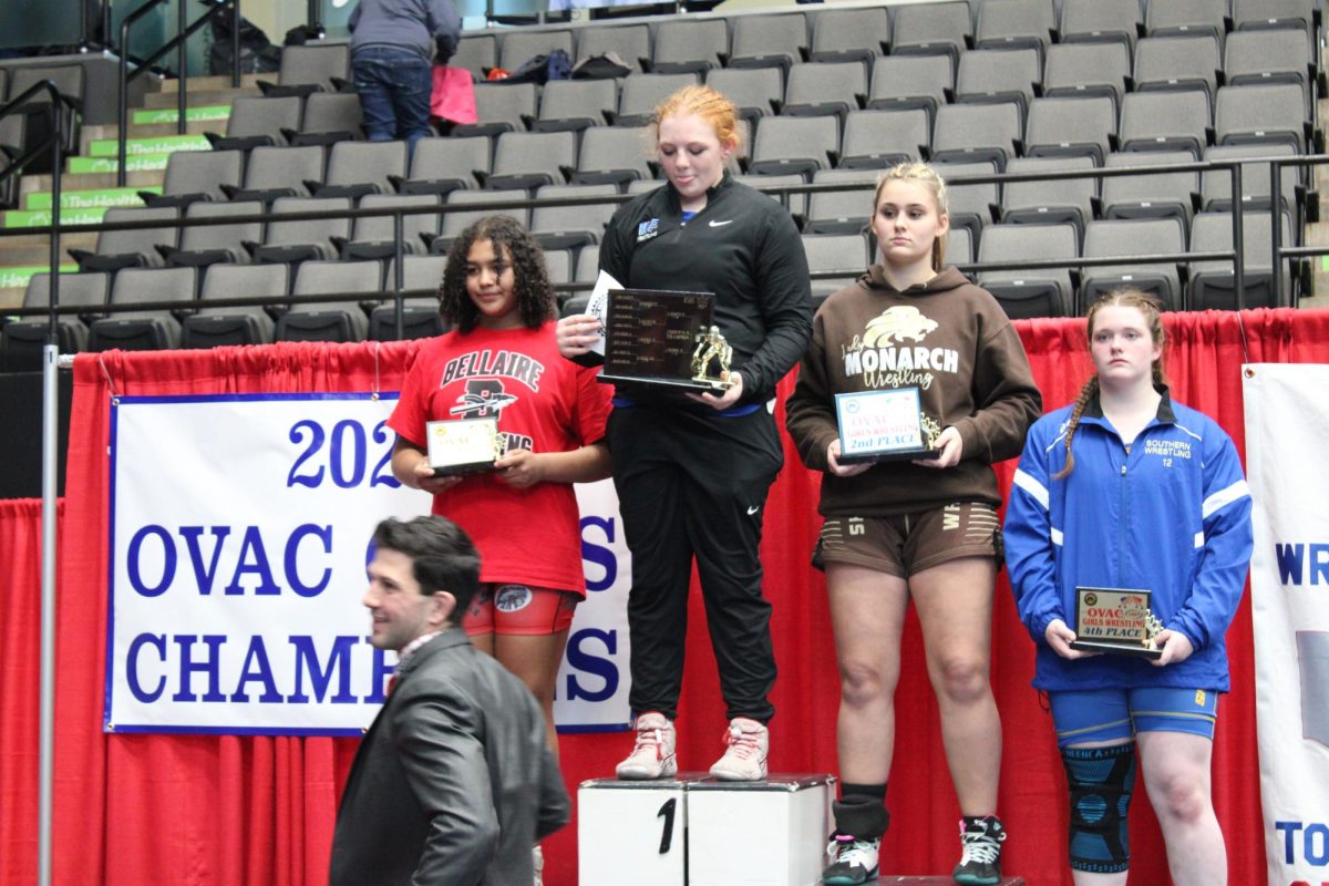 Kymber Heldreth at her podium success after pinning the competition. 