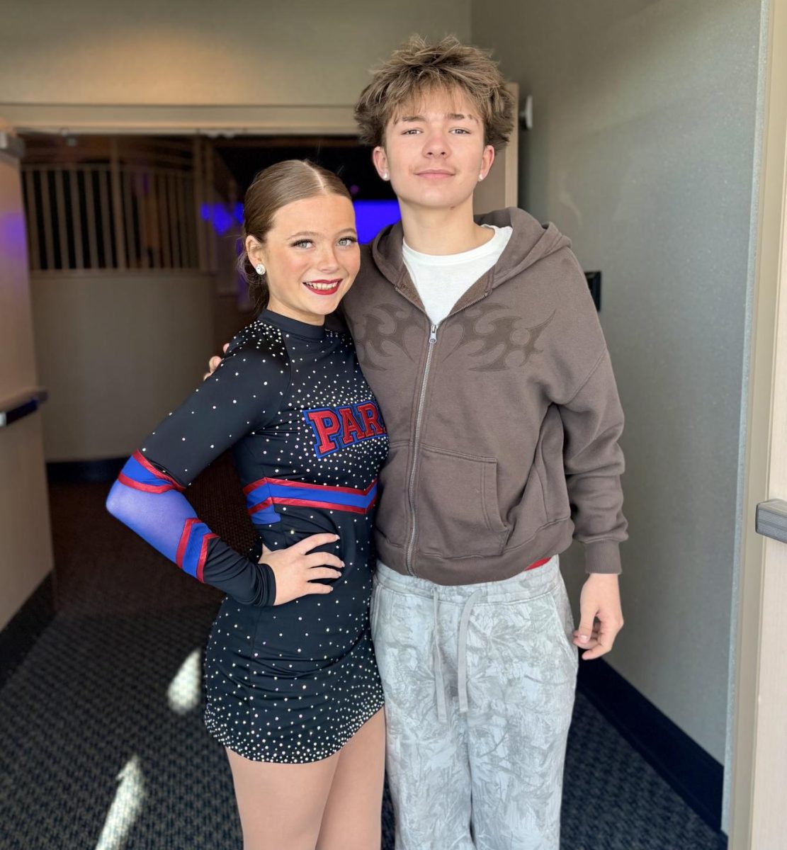Hayden coming to support Katy at the WPHS Dance Team's Winter Dance Invitational (Provided by Katy Smith)