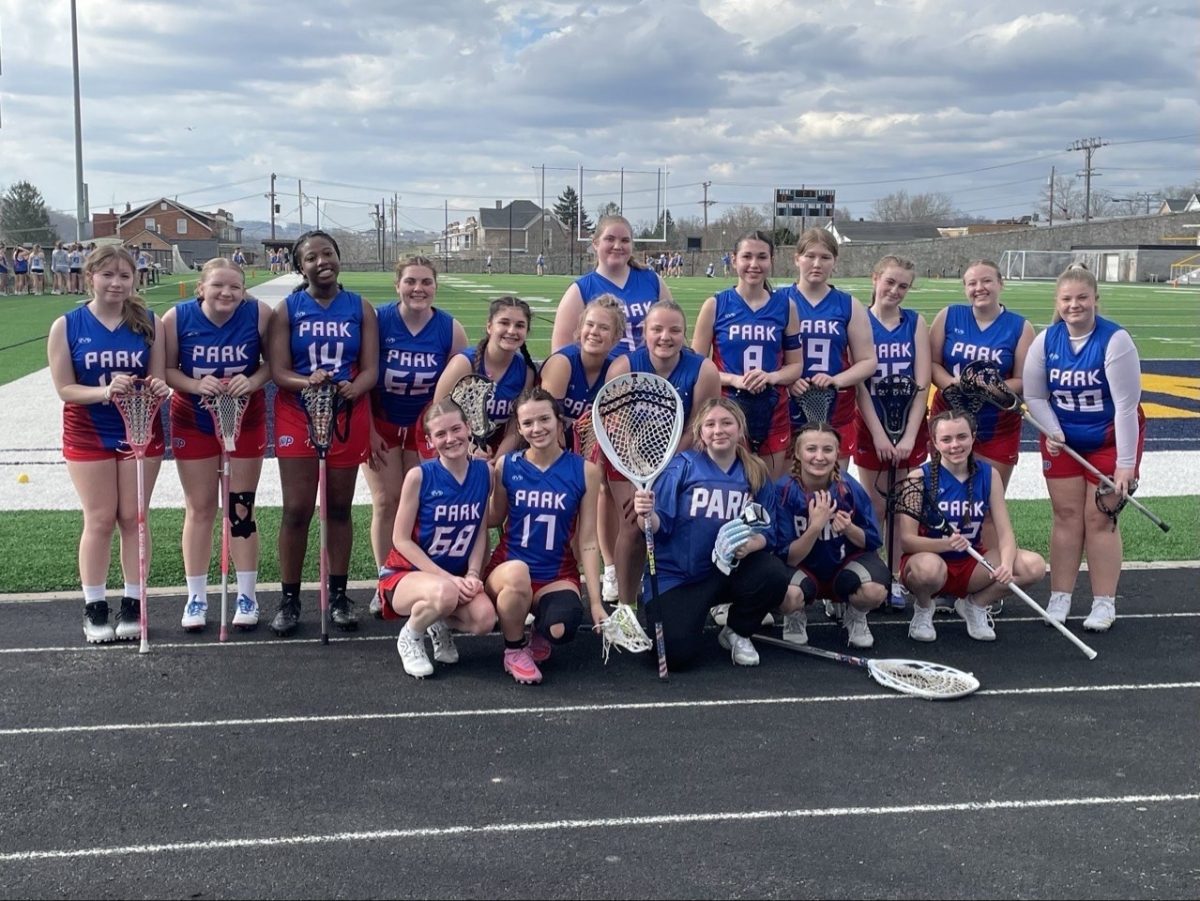 The Girls' LAX team plays at Wheeling Island Stadium. 