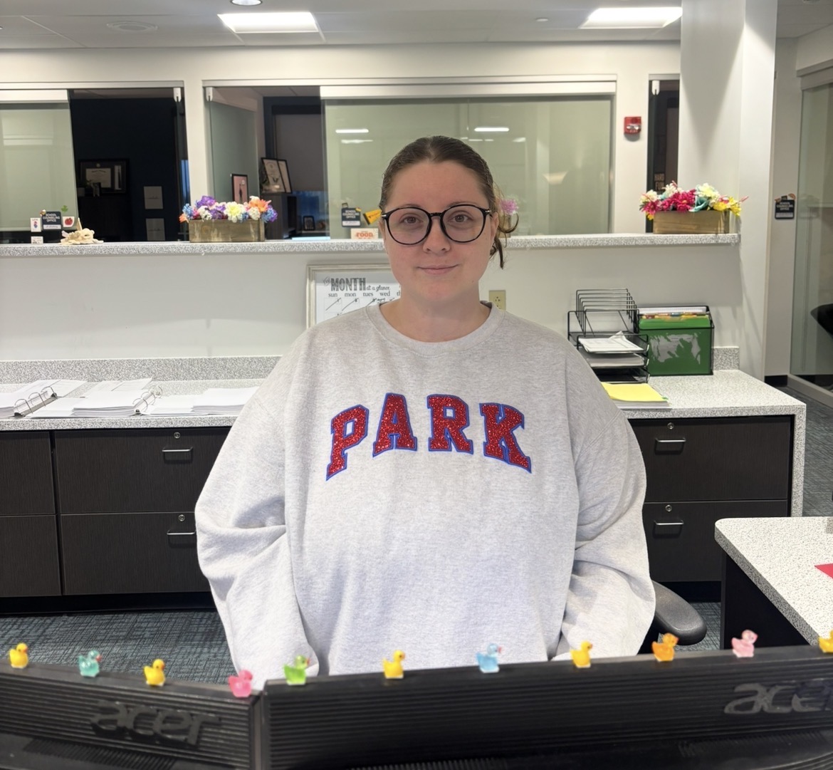 Ms. Little is ready to greet students with a smile and tackle scholarship season at Wheeling Park! We are lucky to have her. 