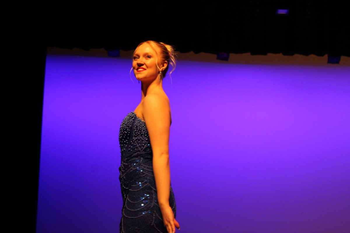 Taylin Holt, Wheeling Park High School Queen of Queens winner during the poise portion of the show.