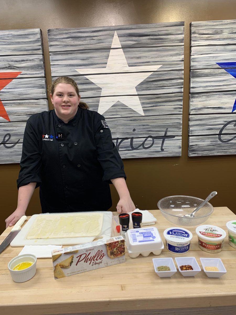 Paytyn combines the CTE programs to create the delicious and eye opening "Red White and Food" segment on the Patriot Connection.