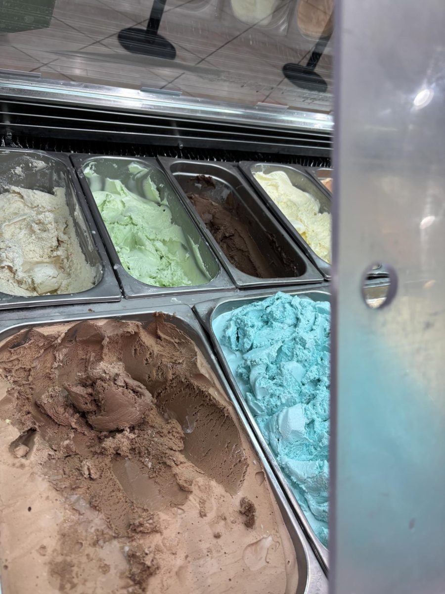 Sneak peak at the ice cream after it's filled for the night.