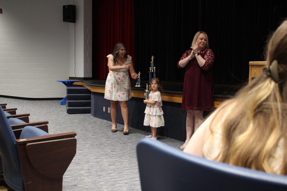 Coaches present awards to deserving students.