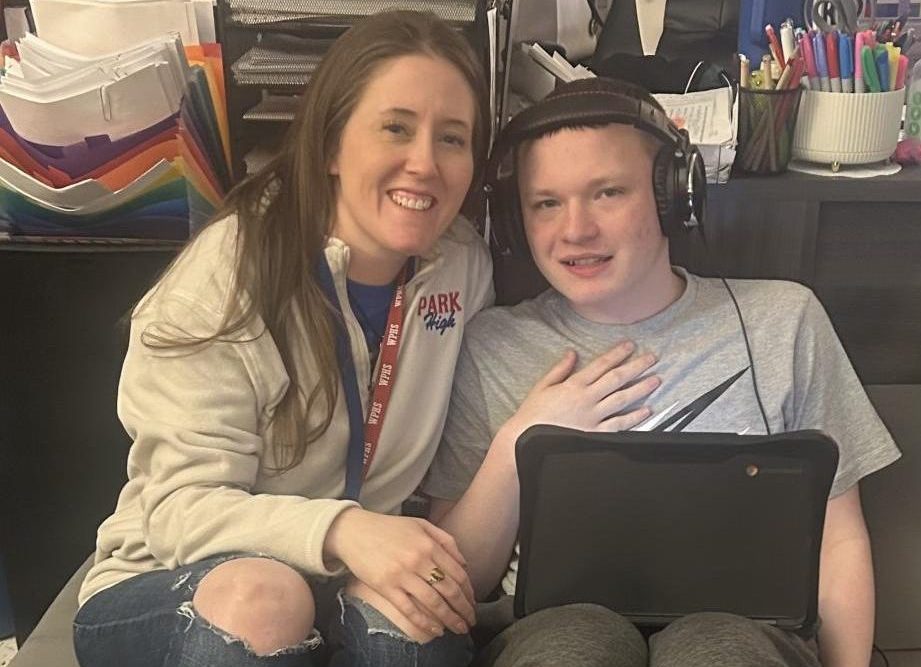 Photo courtesy of Ashlee Kuca. Pictured with her student. 